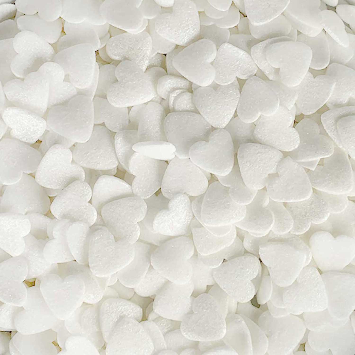 White Pearl Heart Confetti