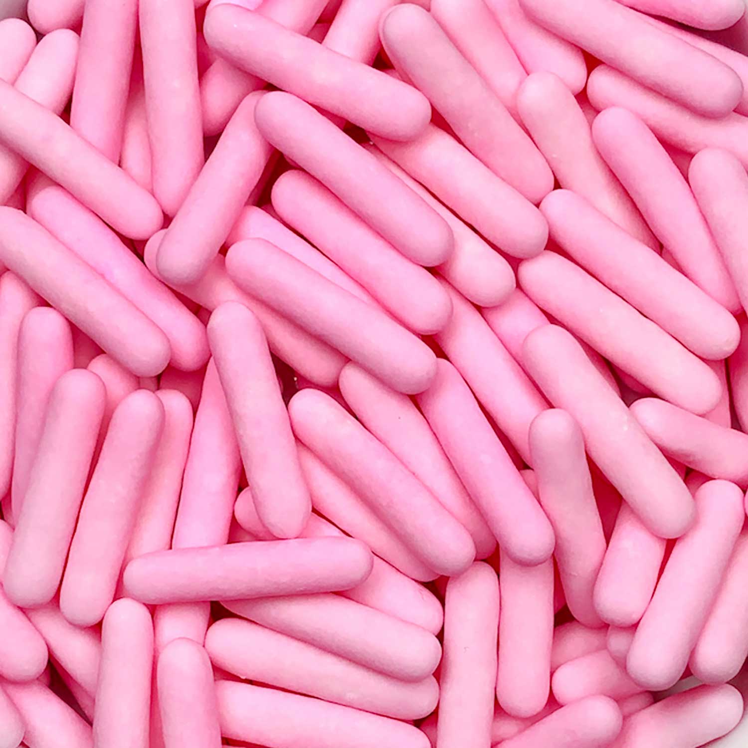 Matte Pastel Pink Sugar Rod Sprinkles