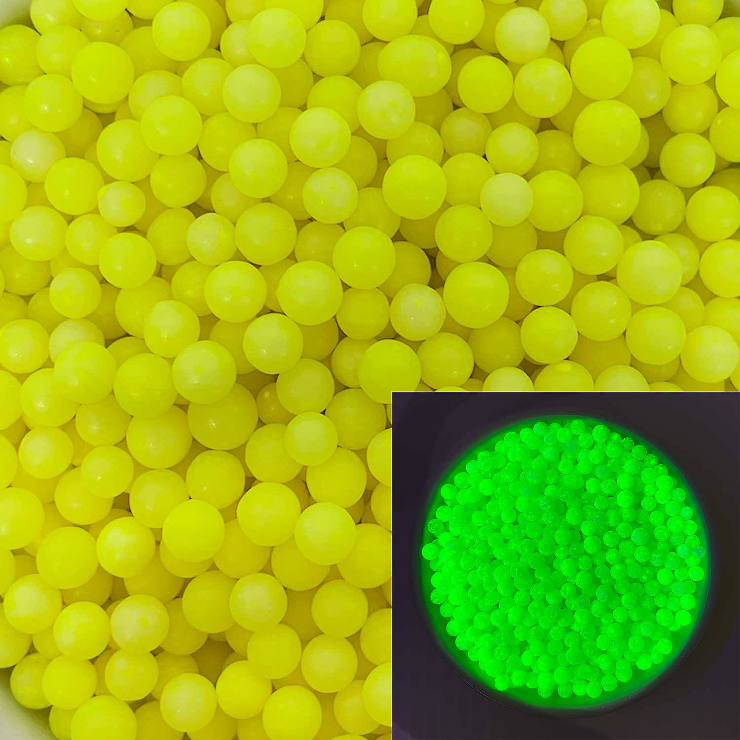 Yellow Neon Bead (UV Glow)