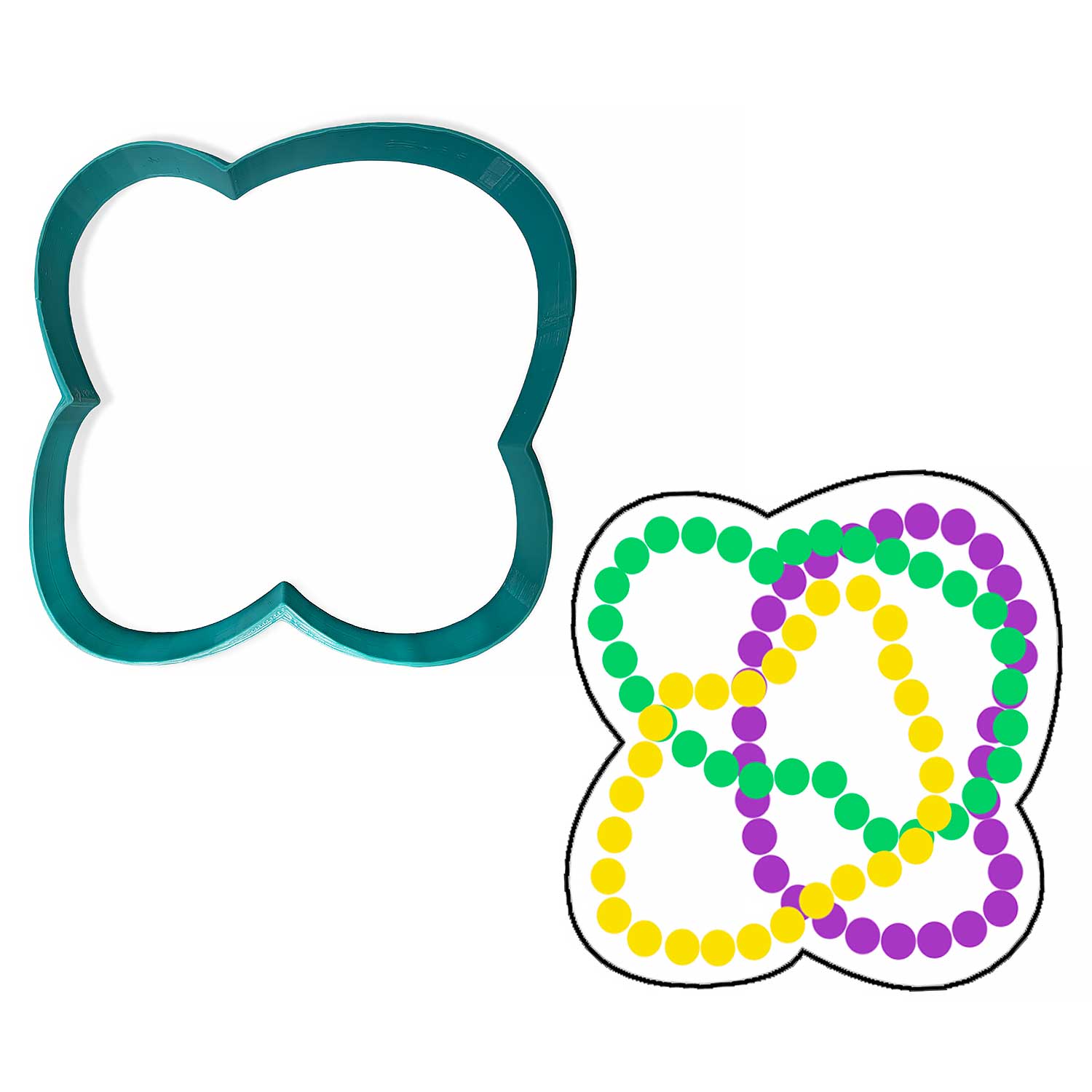 Mardi Gras Beads Cookie Cutter