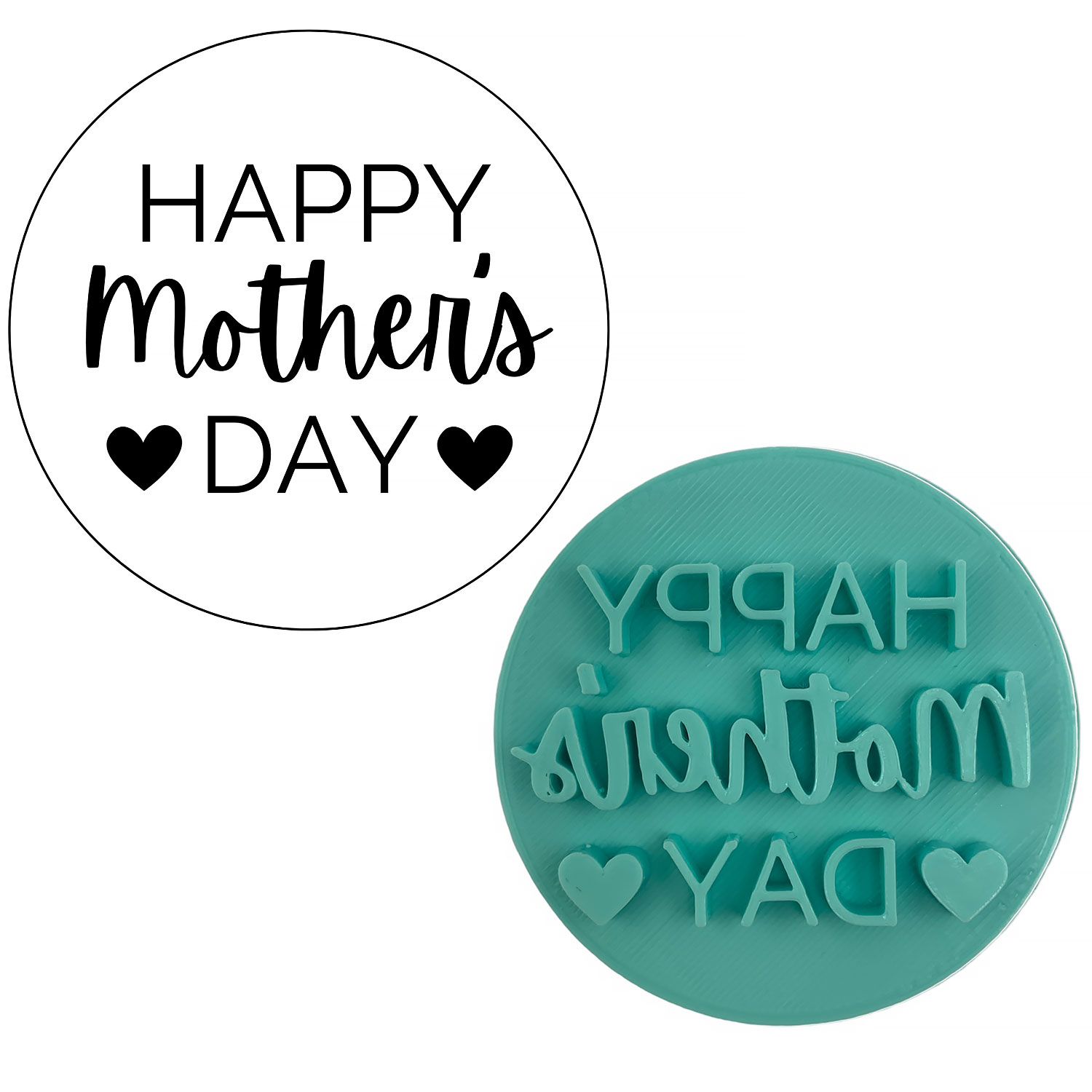 Happy Mother's Day Fondant Stamp