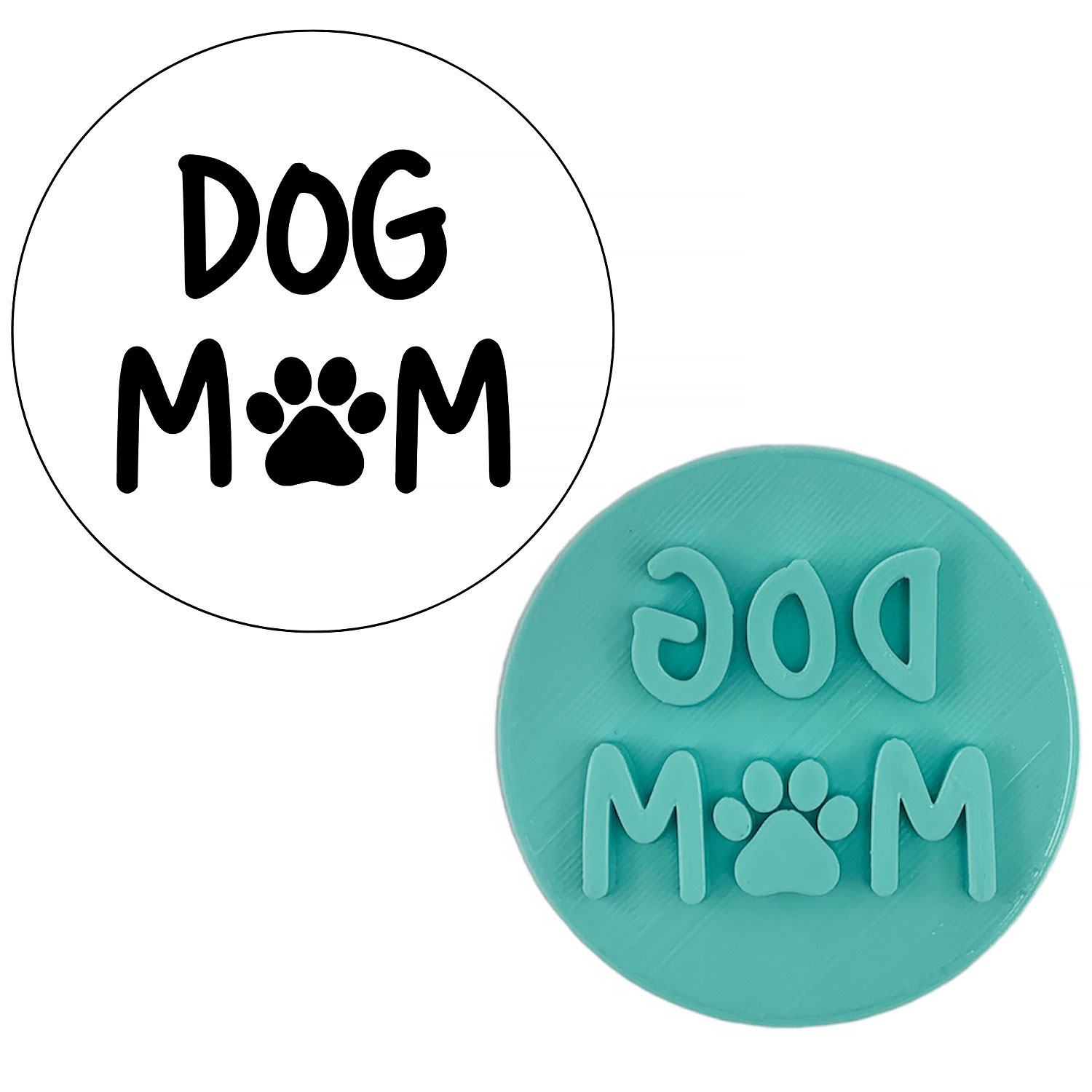 Dog Mom Fondant Stamp