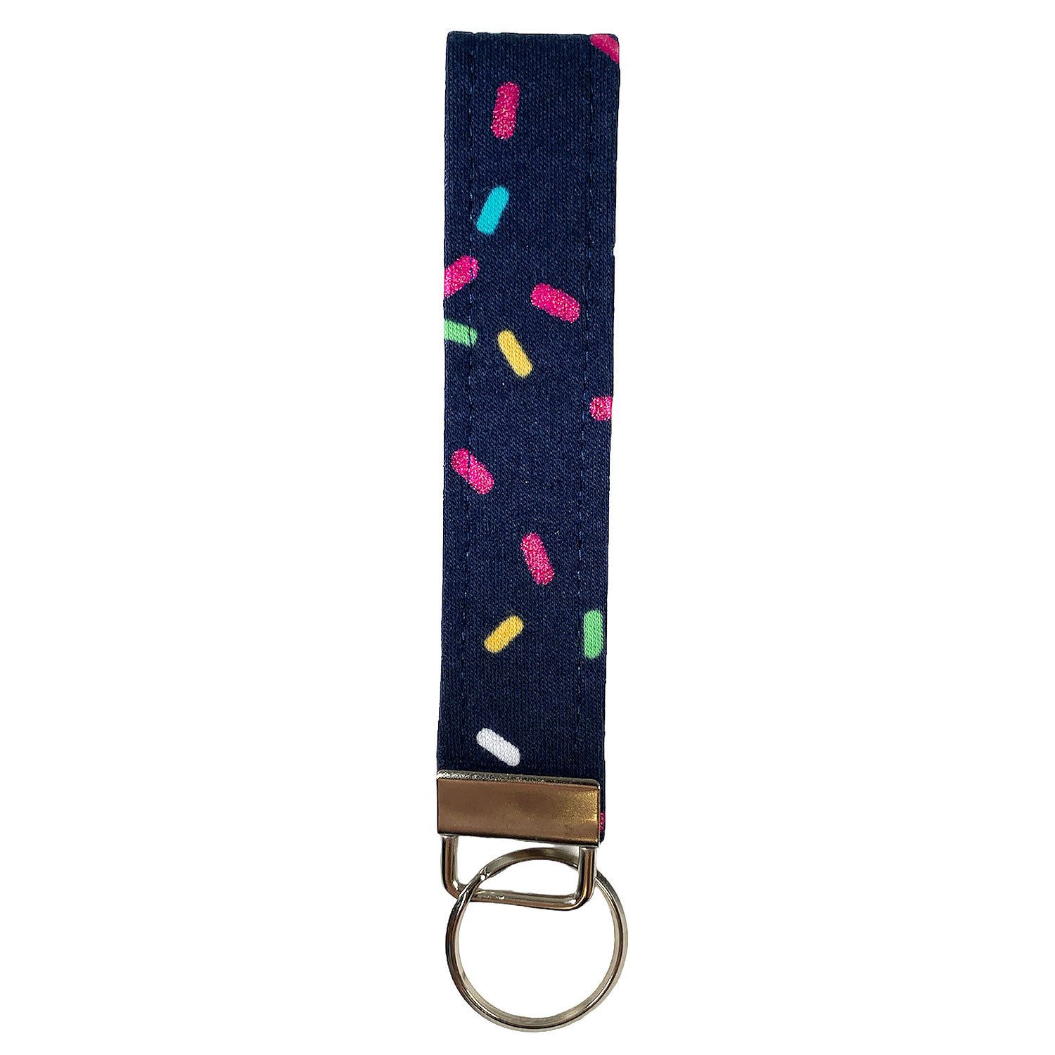 Large Navy Sprinkle Key Fob