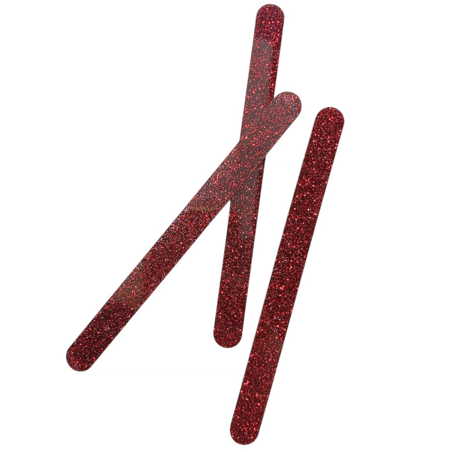 Dark Red Glitter Popsicle Sticks