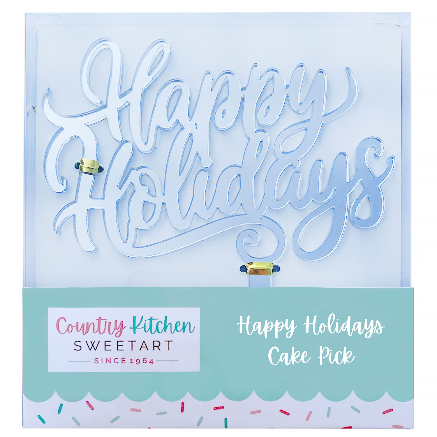 Happy Holidays Cake Topper