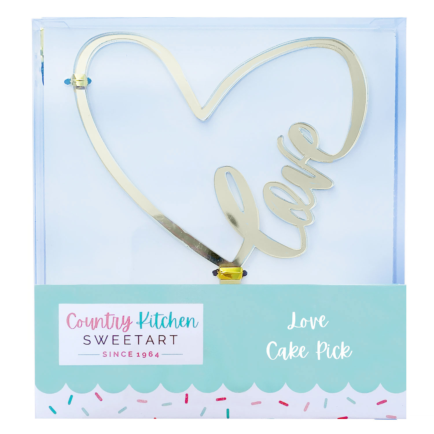 Love in a Heart Cake Topper