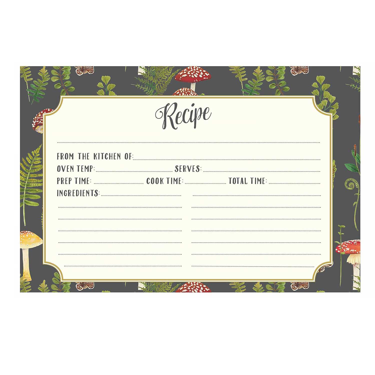 Recipe Cards Books Boxes And Holders Country Kitchen Sweetart Recipe Cards Mushroom Botanical