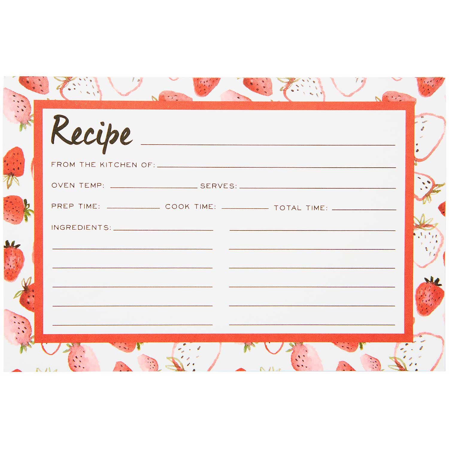 Strawberry Fields Recipe Cards