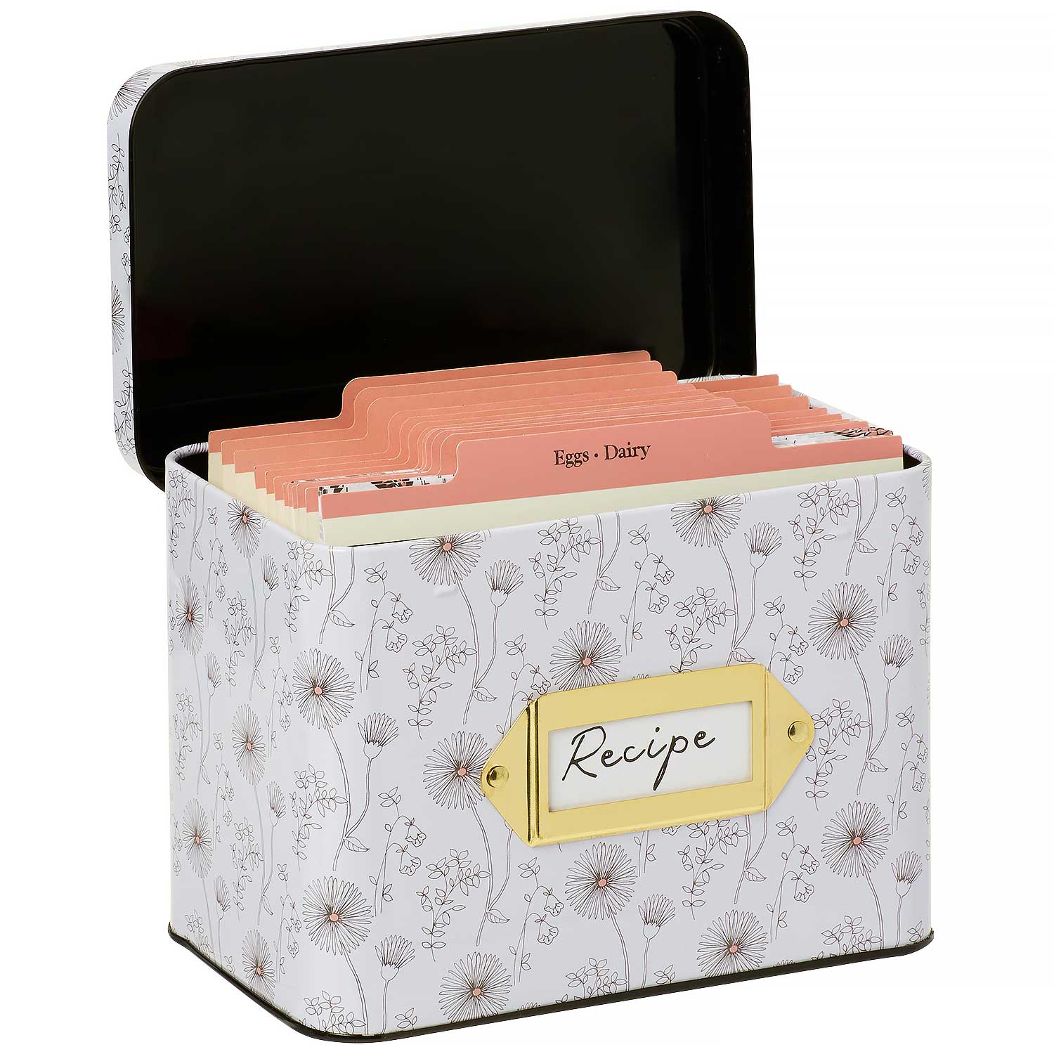 Night & Day Blush Tin Recipe Box