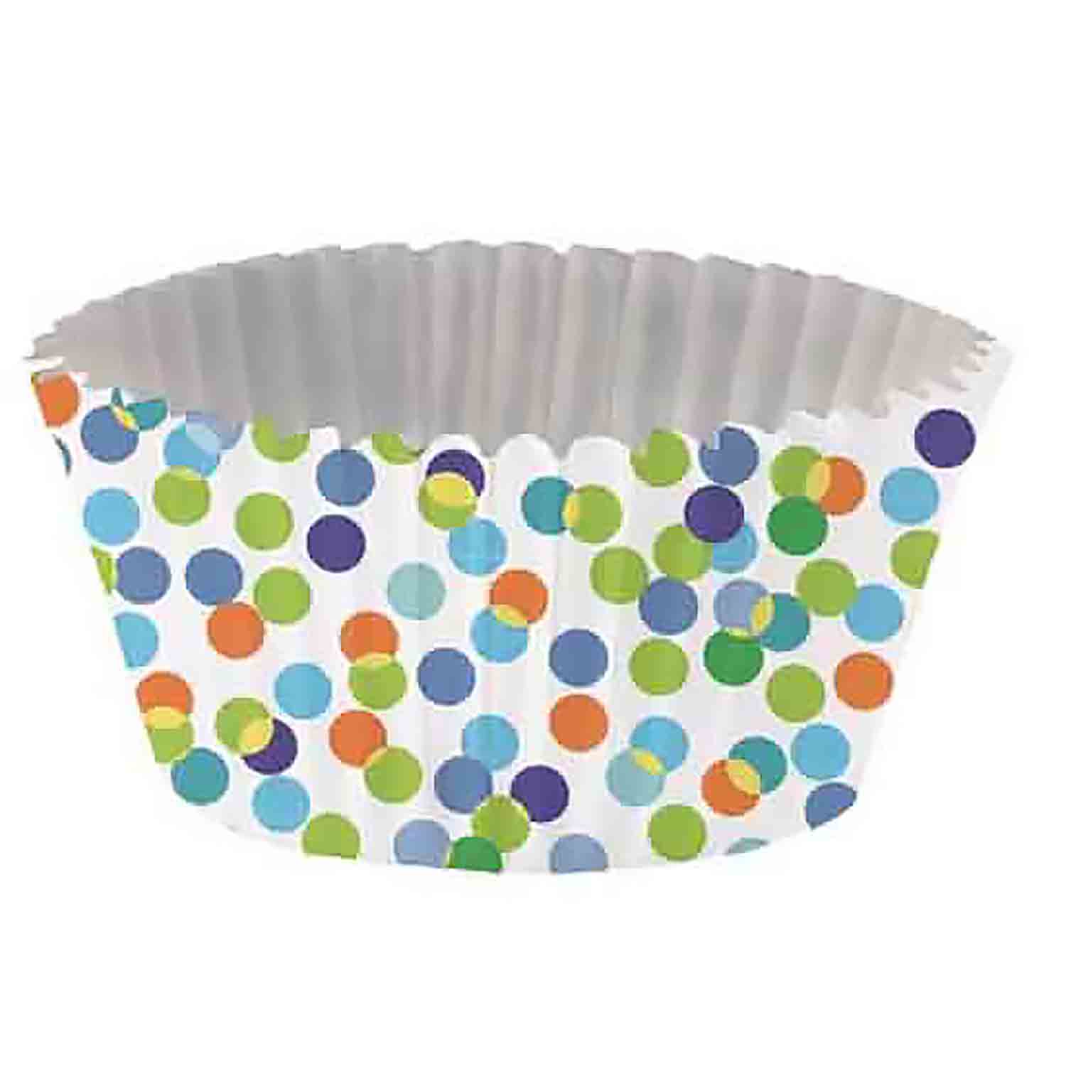 Blue Confetti Foil-Lined Standard Cupcake Liners
