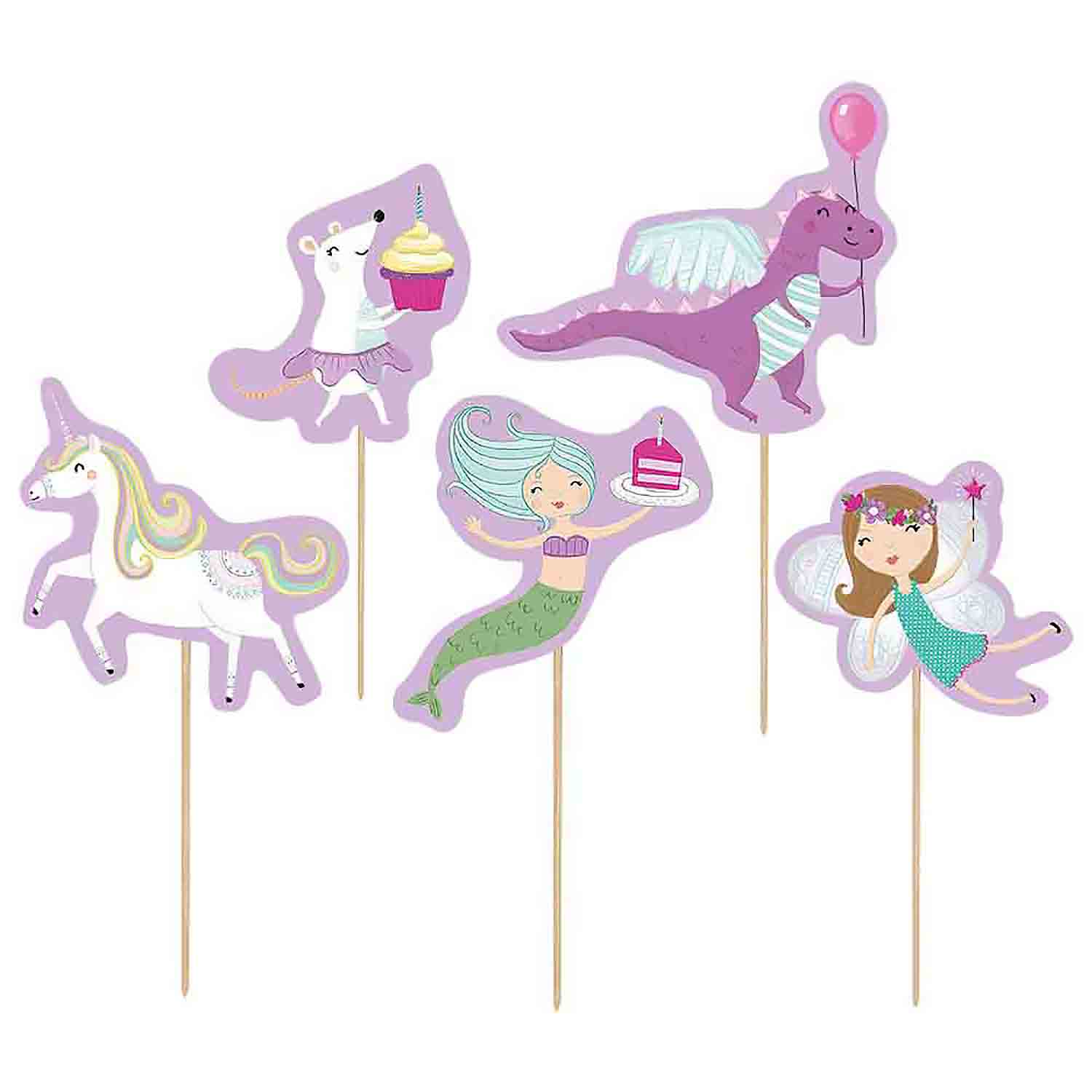 Unicorn and Friends Cake Picks