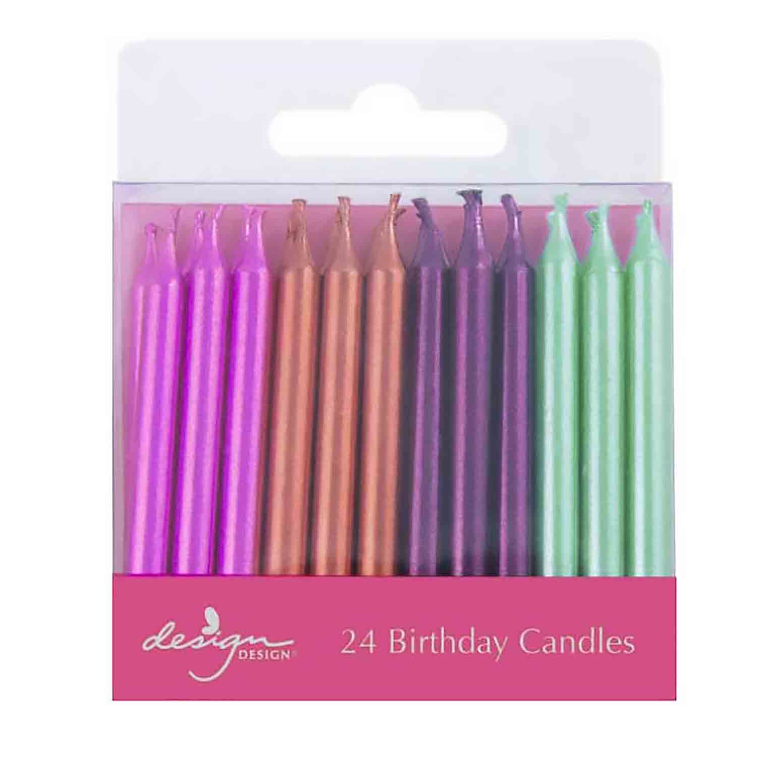 Magenta Purple Metallic Mix Candles