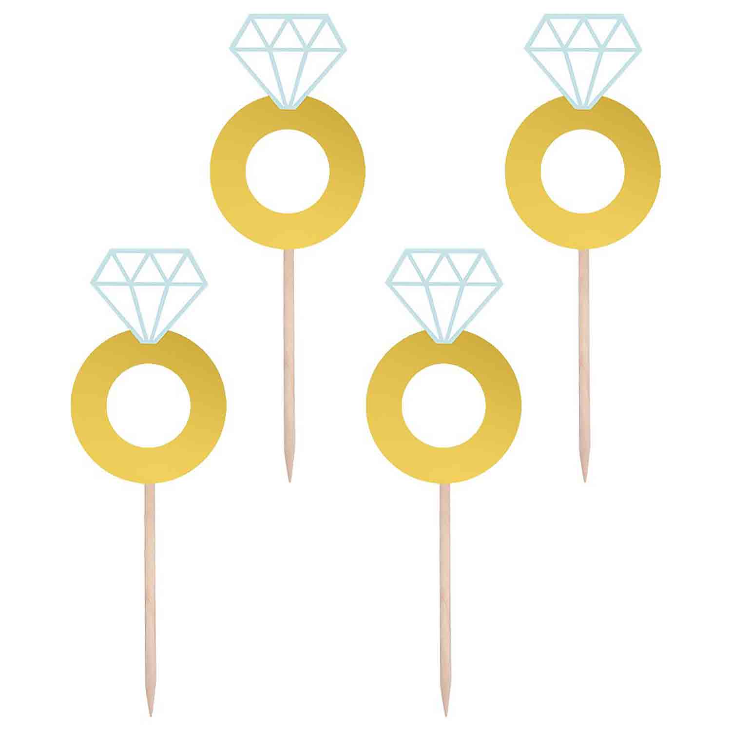 Wedding Ring Cake Picks