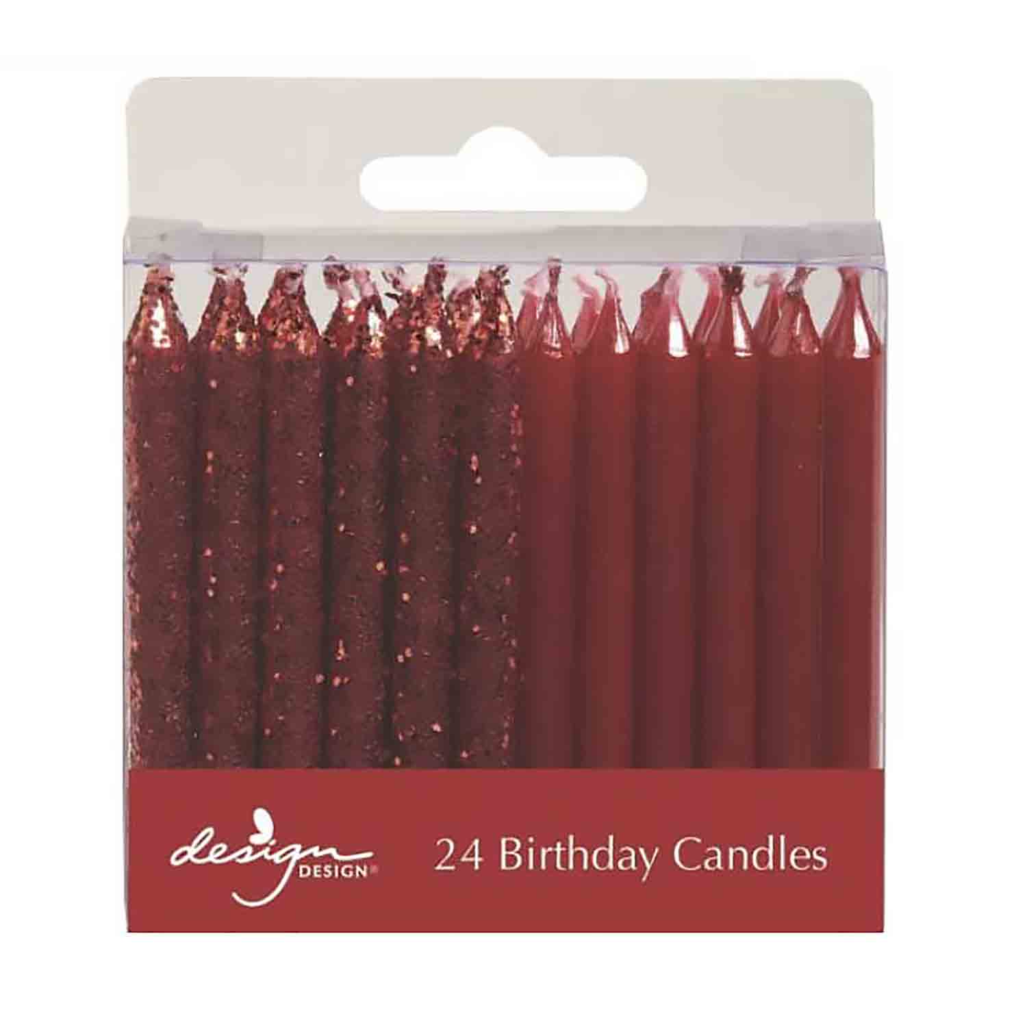 Metallic Red Shimmer Candles