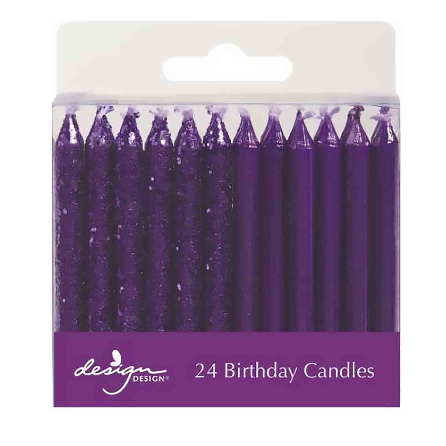 Metallic Purple Shimmer Candles