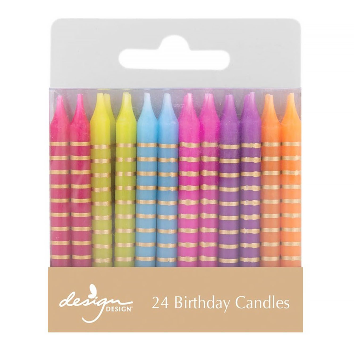 Razzle Dazzle Striped Birthday Candles