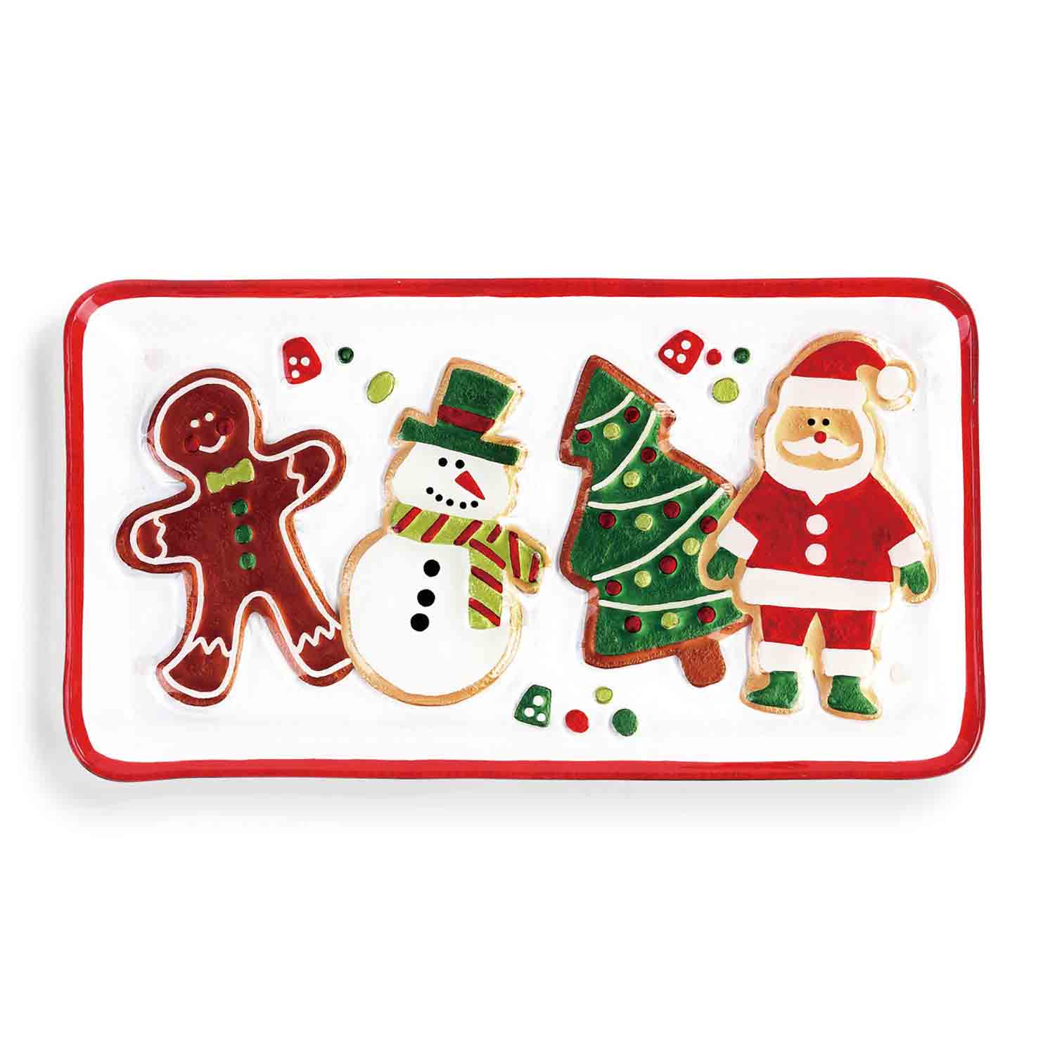 Christmas Cookie Glass Platter