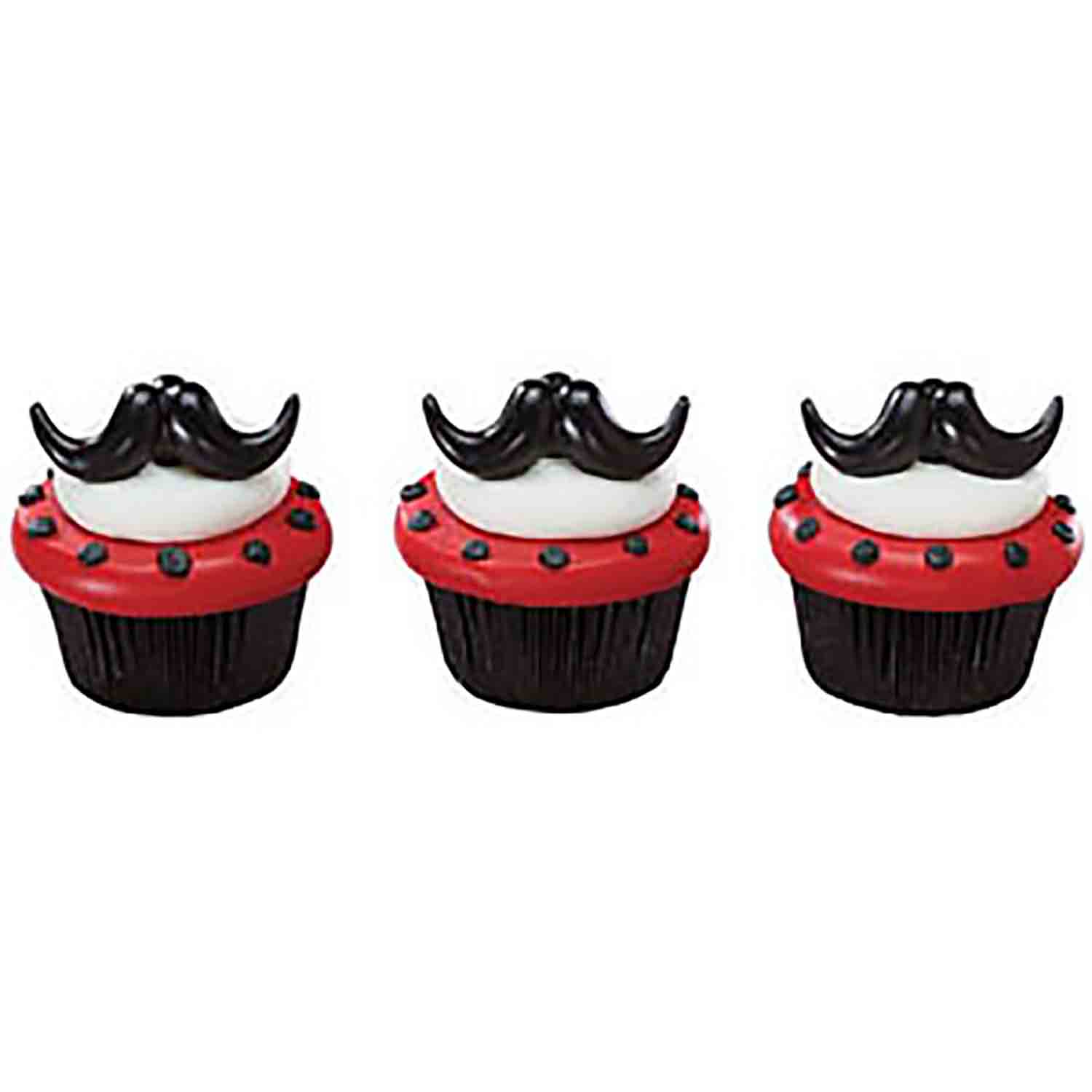 Mustache Bash Cupcake Toppers