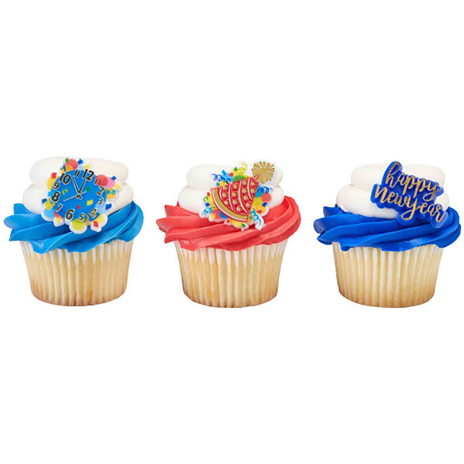 New Years Celebration Cupcake Toppers