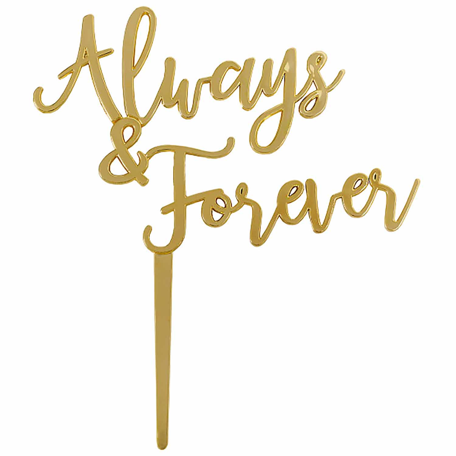 Gold Always & Forever Cake Topper