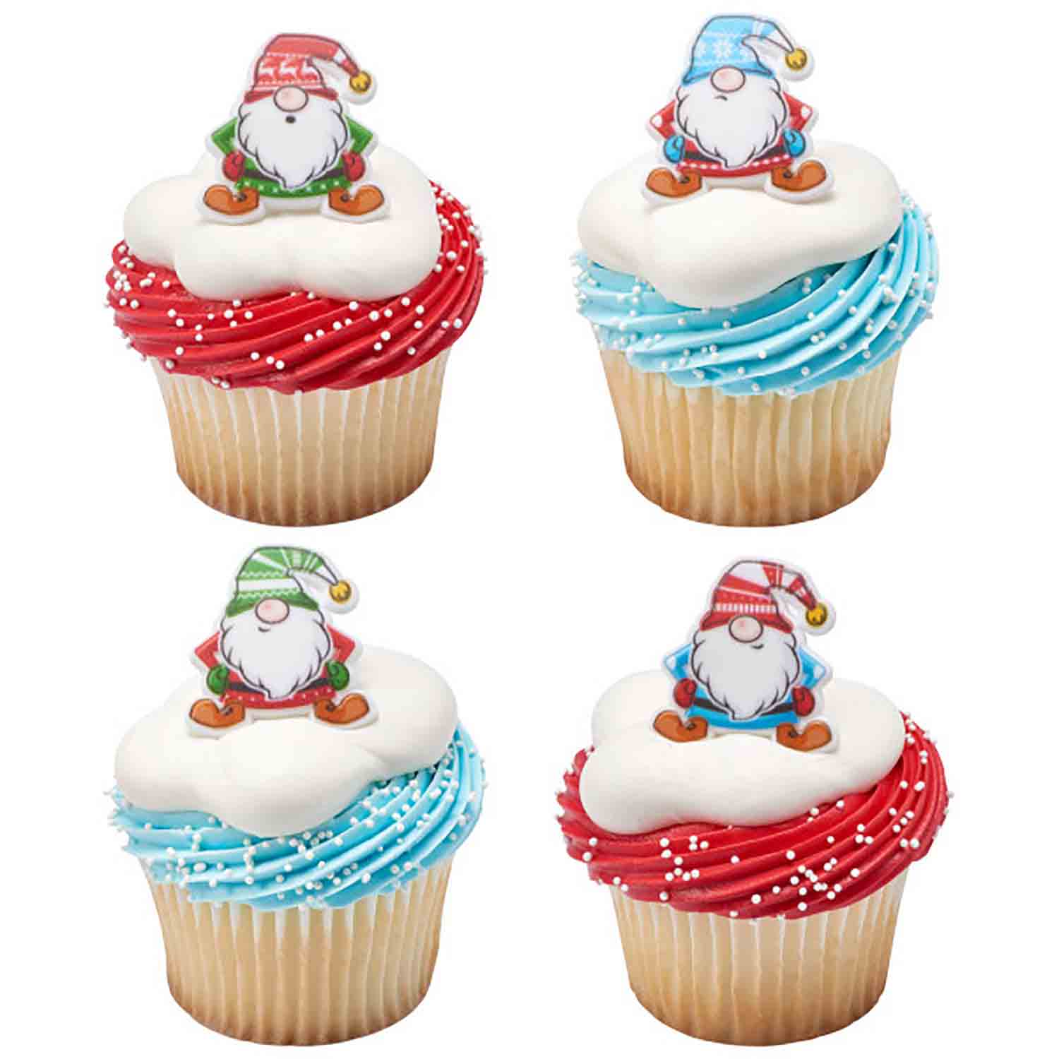 Holiday Gnome Cupcake Toppers
