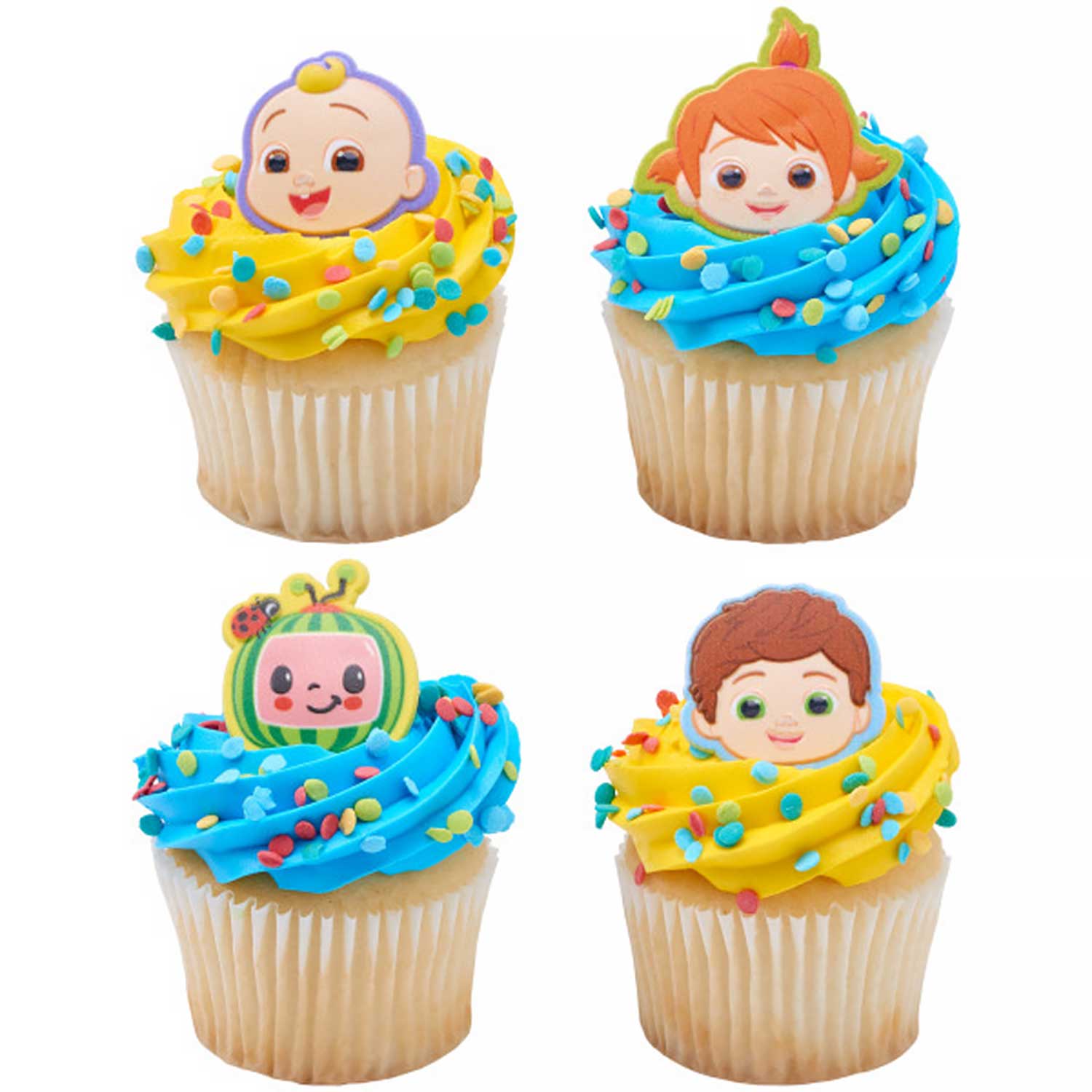 Cocomelon Birthday Theme Cupcake Sticker Topper