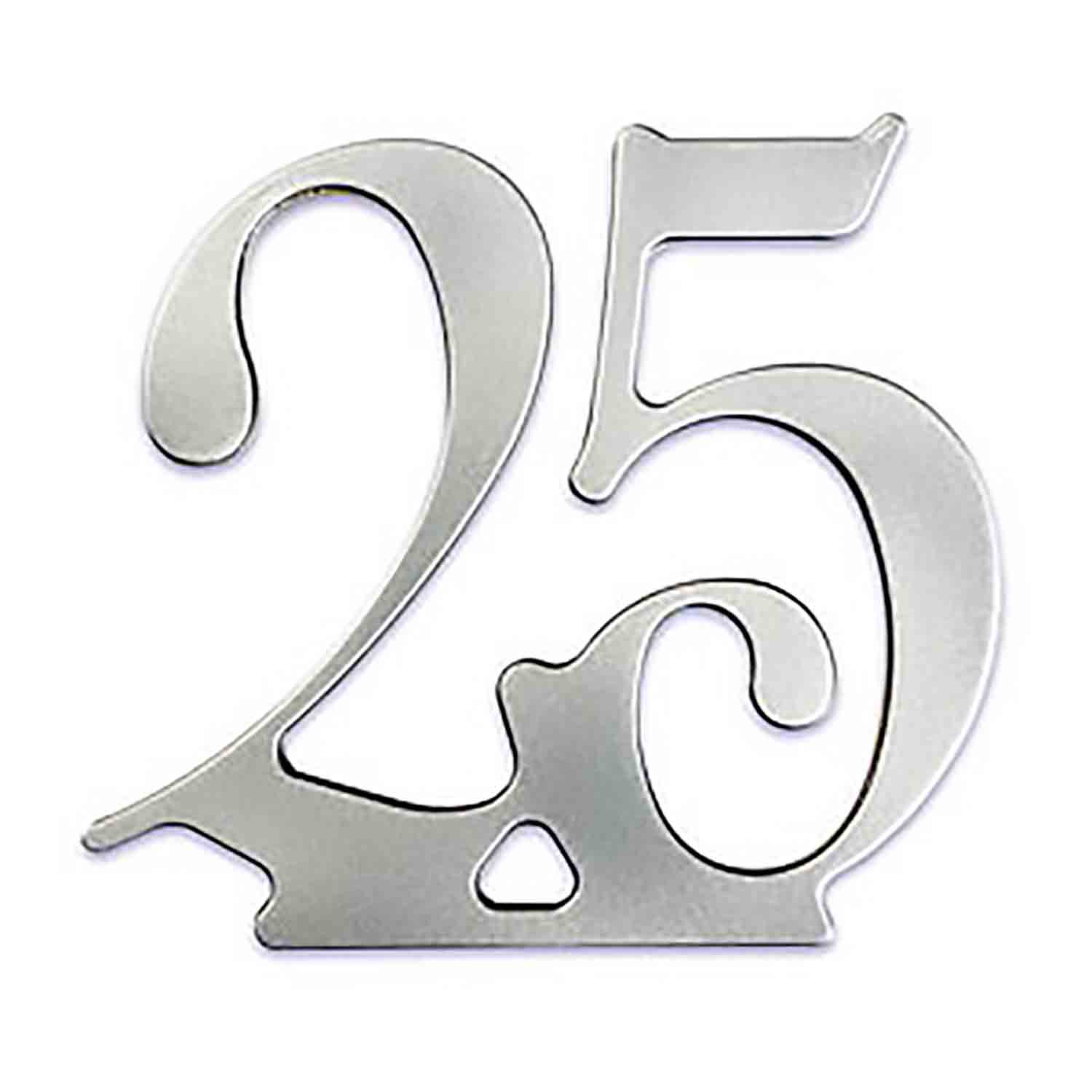 25th Anniversary Cake Topper