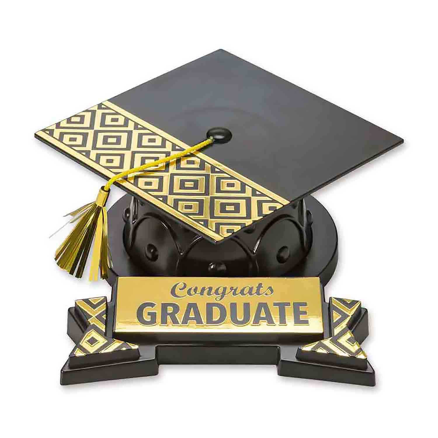Geometric Graduation Hat and Plaque Set