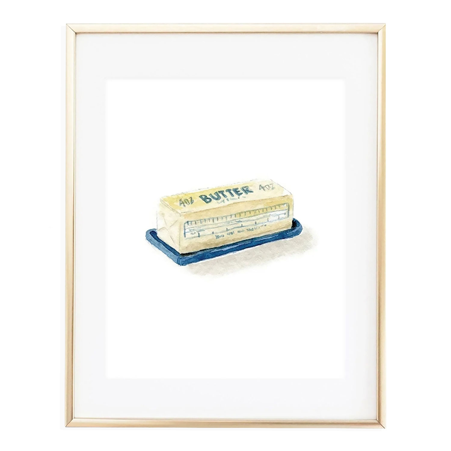 Butter Watercolor Art Print