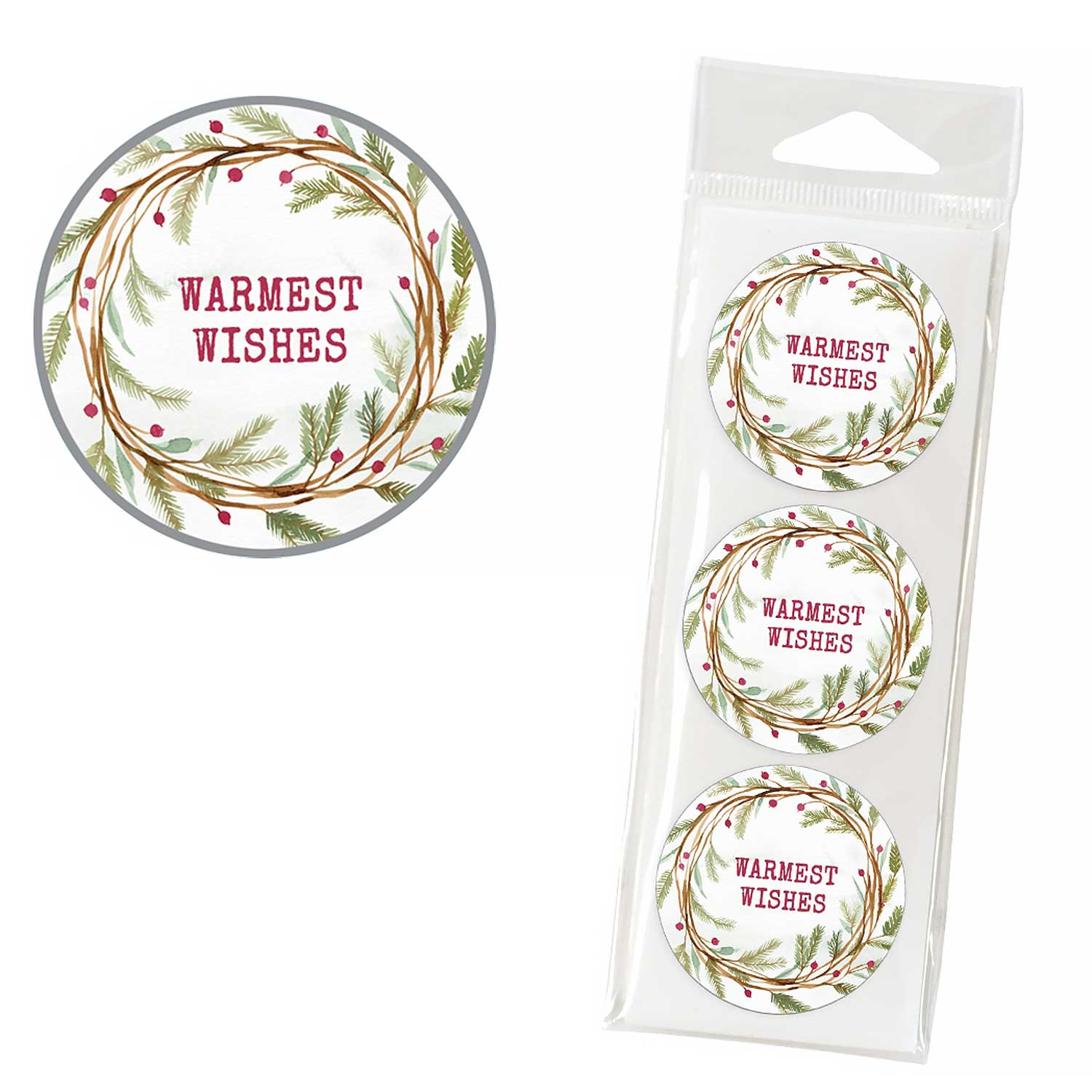 Warmest Wishes Wreath Seals