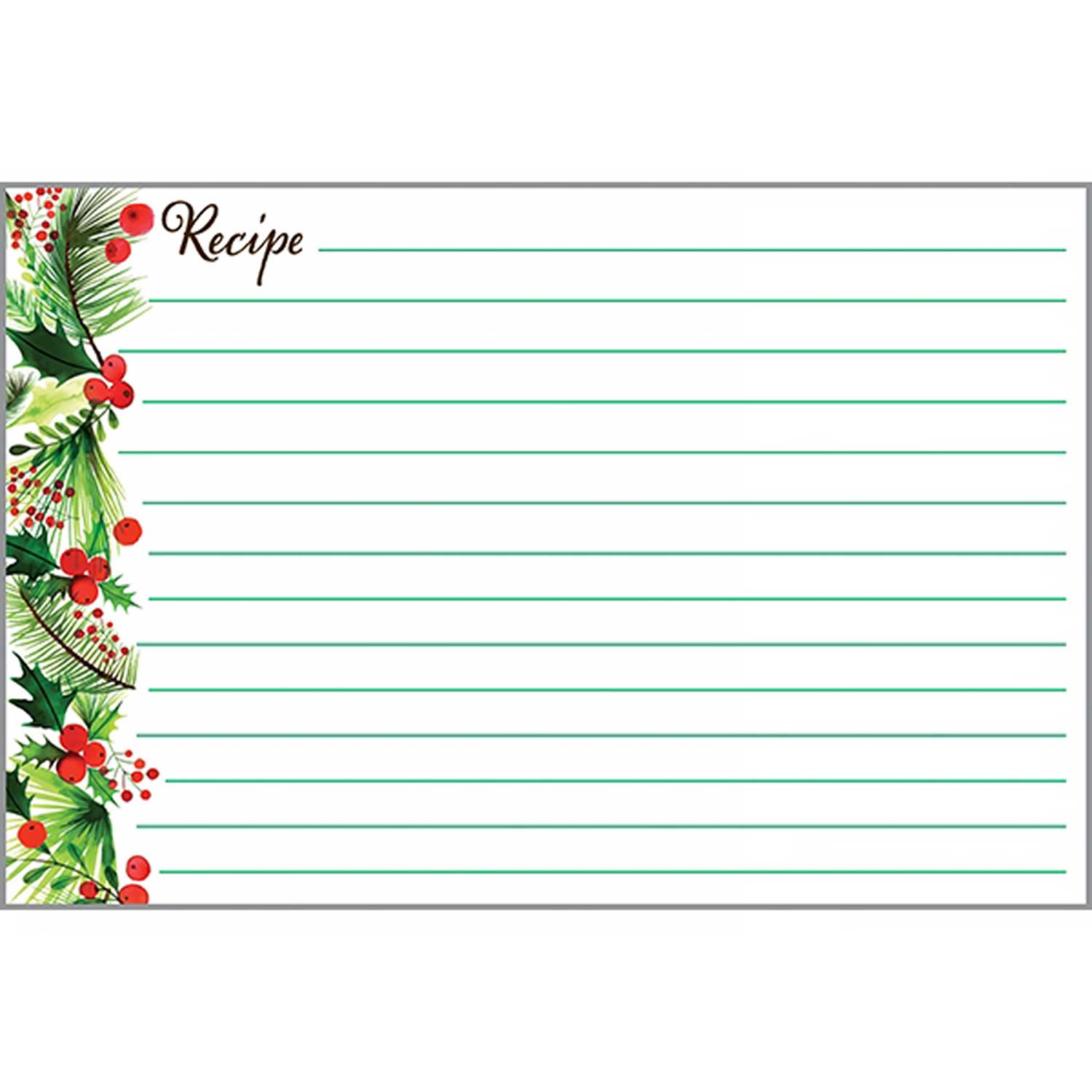 Recipe Cards - Christmas Greens