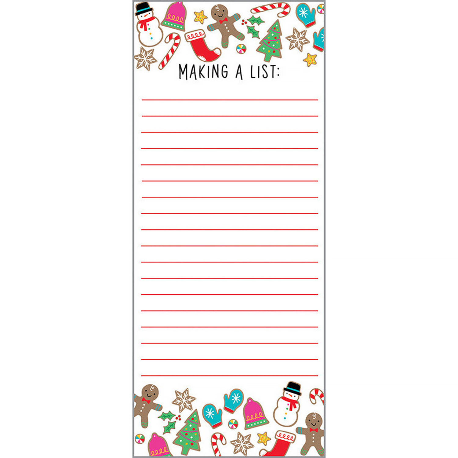 Christmas Cookies Magnetic Shopping List Pad