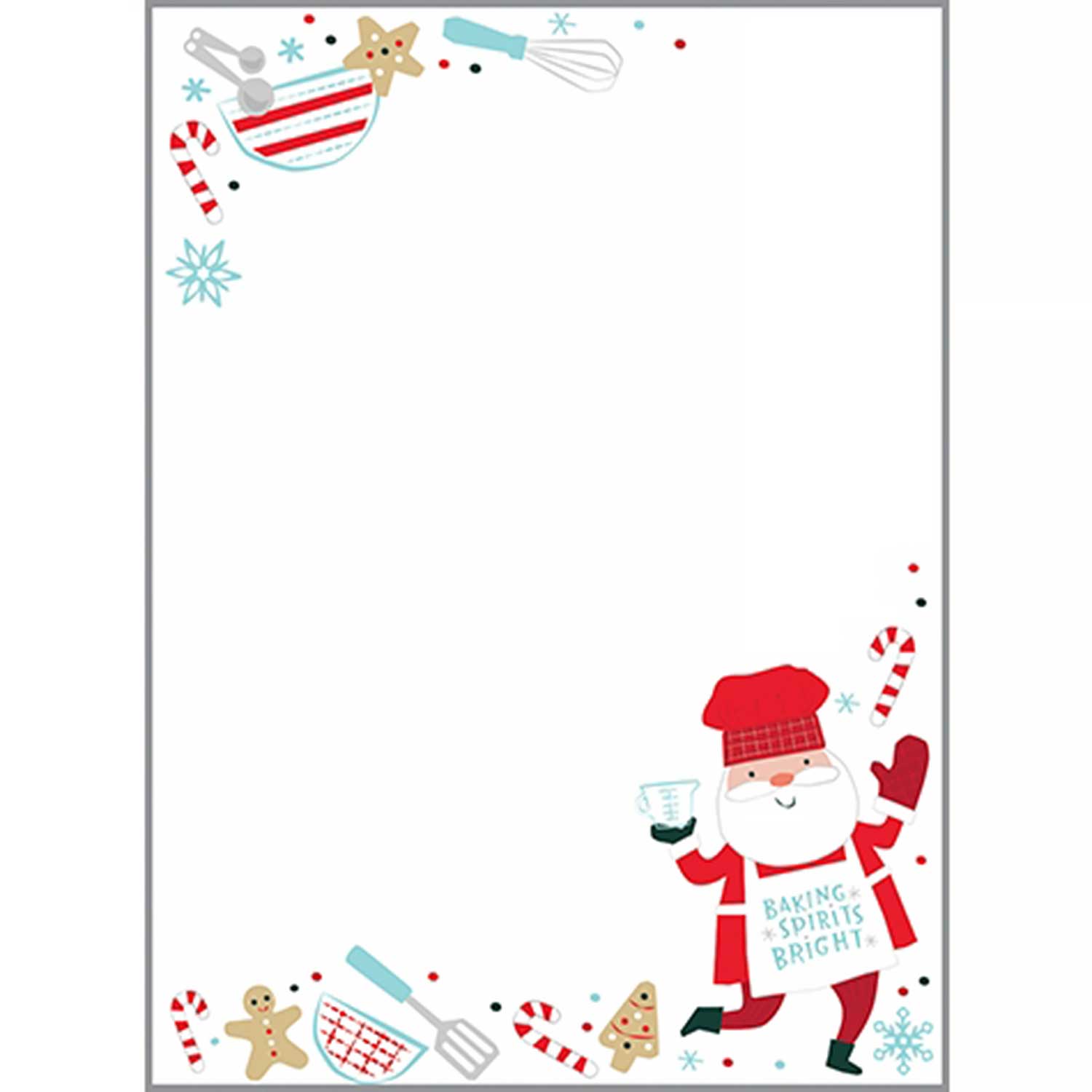 Baking Santa Memo Pad