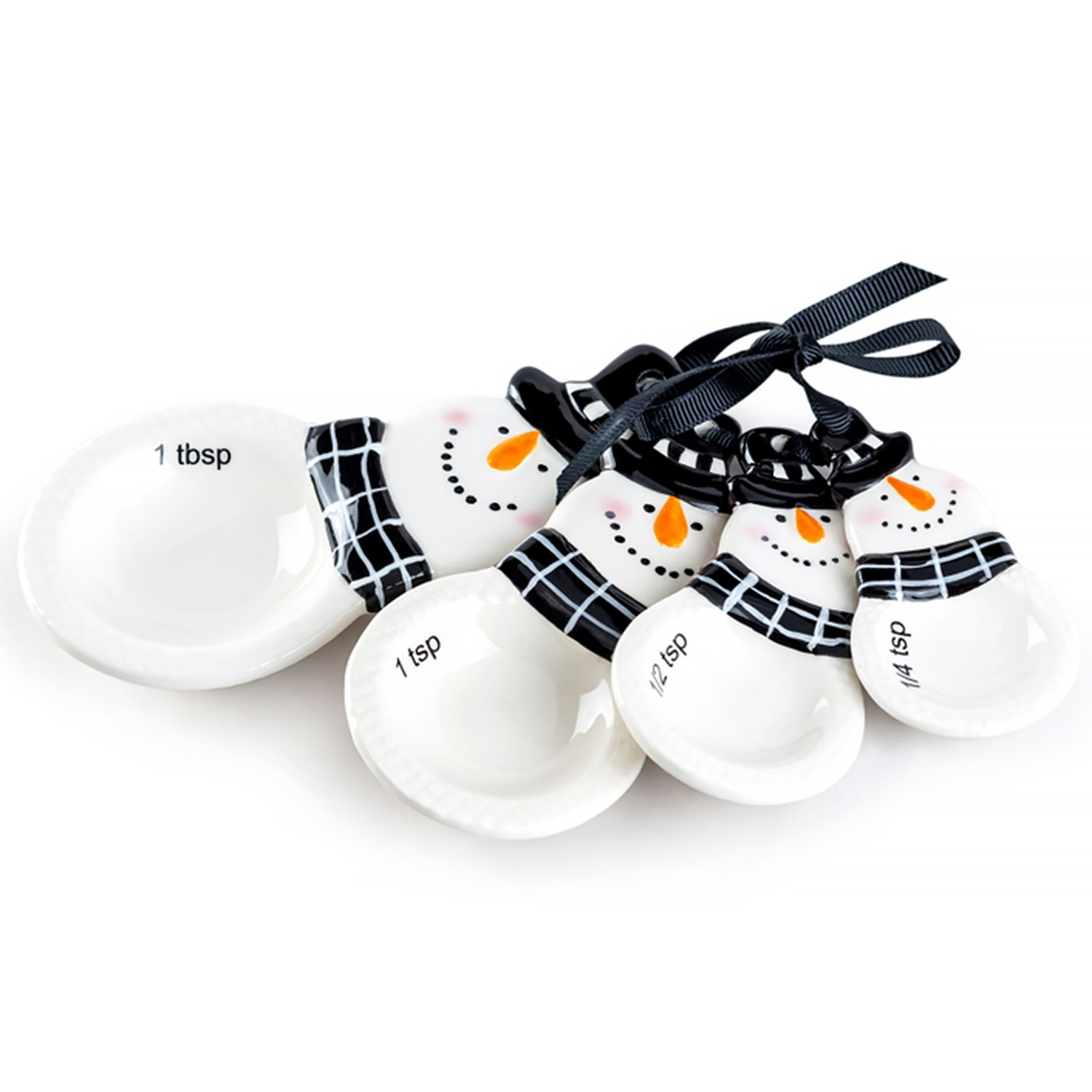 Snowman Ceramic Measuring Spoon Set