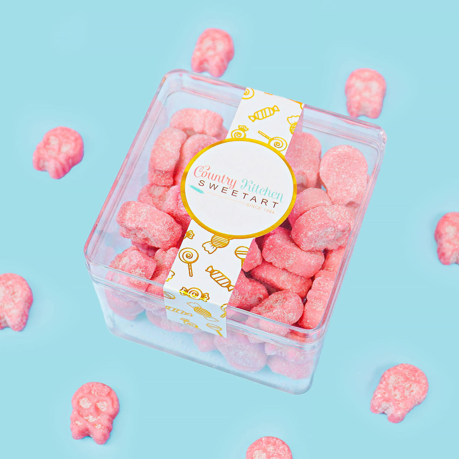Bubs Mini Sour Raspberry Skulls