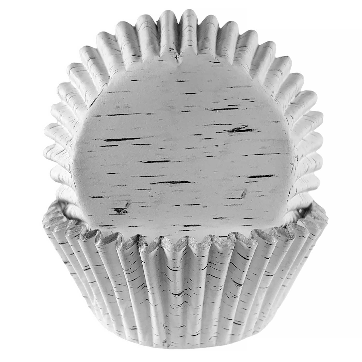 STANDARD Foil Cupcake Liners / Baking Cups – 500 ct sleeve – BIRCH TREE  BARK – Cake Connection