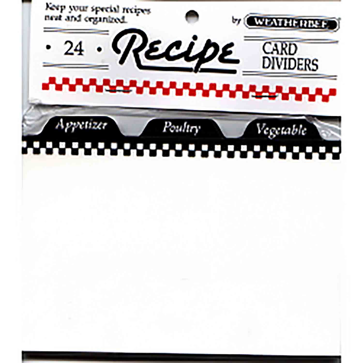 Weatherbee Recipe Card Dividers, Pack 24 - 3 x 5 Inches