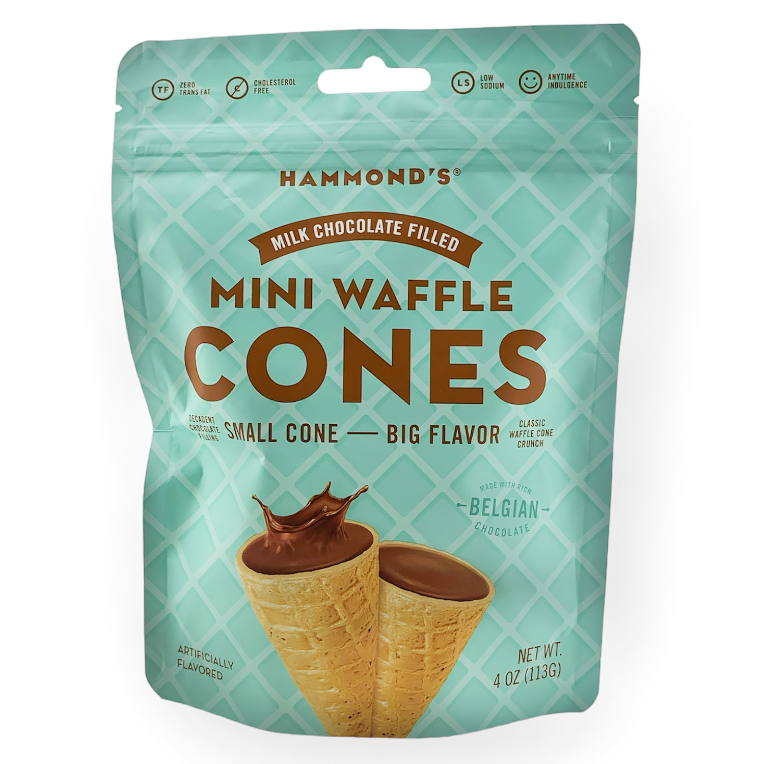 Hammond's Candies Mini Waffle Cones Milk Chocolate