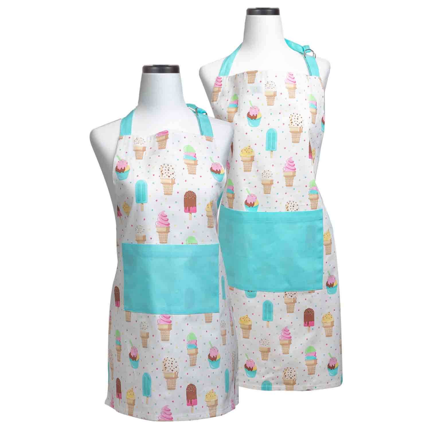 Handstand Kitchen Mother and Daughter Sprinkles 100% Cotton Apron Set