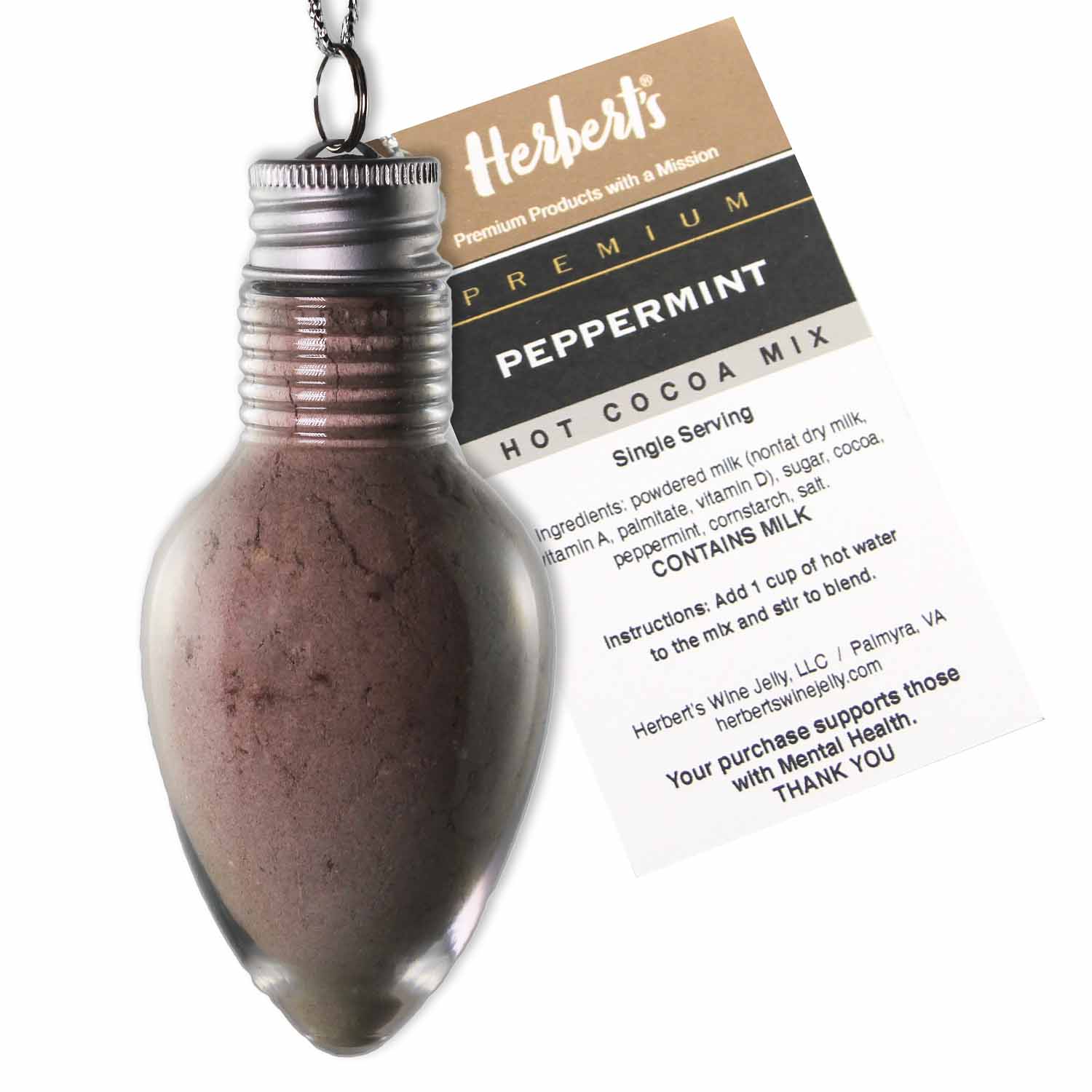 Peppermint Hot Cocoa Ornament