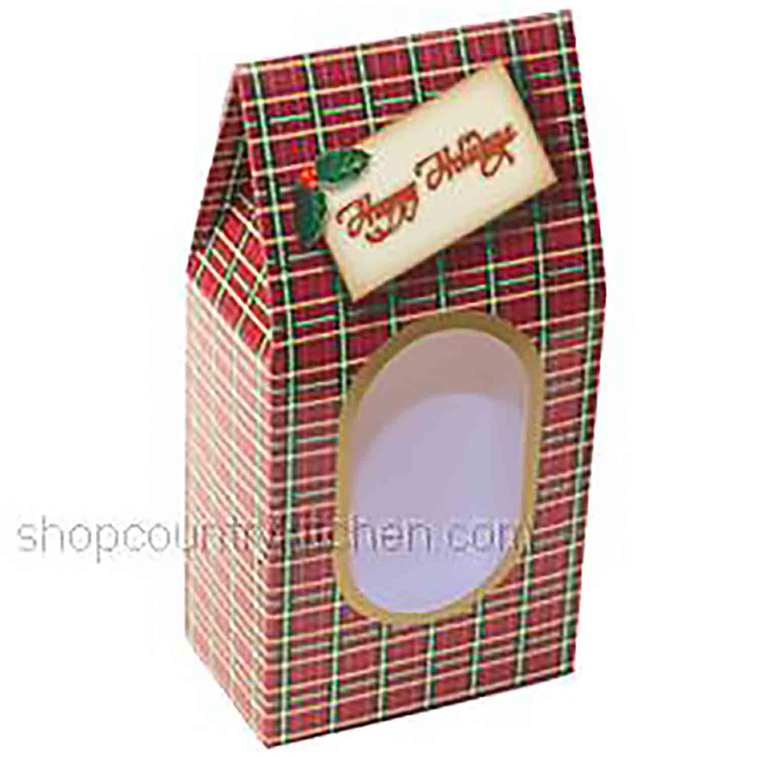 1 lb Plaid "Season's Greetings" Candy Box