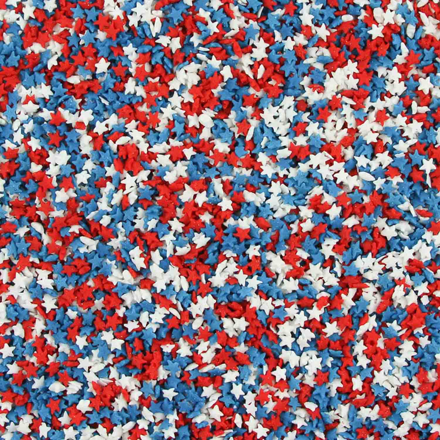 Mini Red, White & Blue Stars Edible Confetti