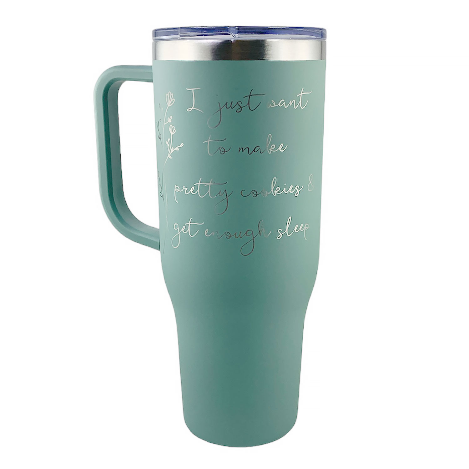 Sage Green Pretty Cookies Tumbler