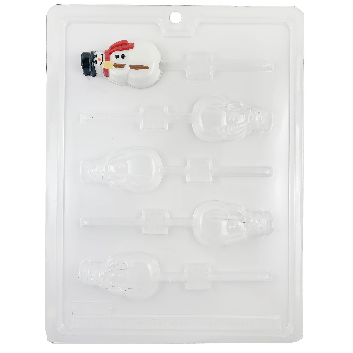 Full Snowman Chocolate Lollipop Mold