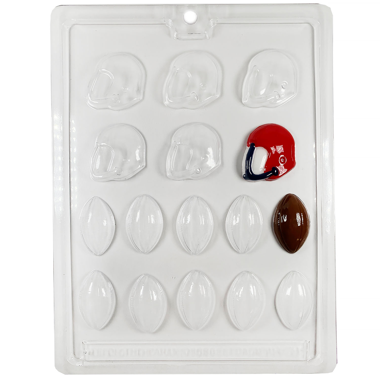 Footballs and Helmets Chocolate Mold