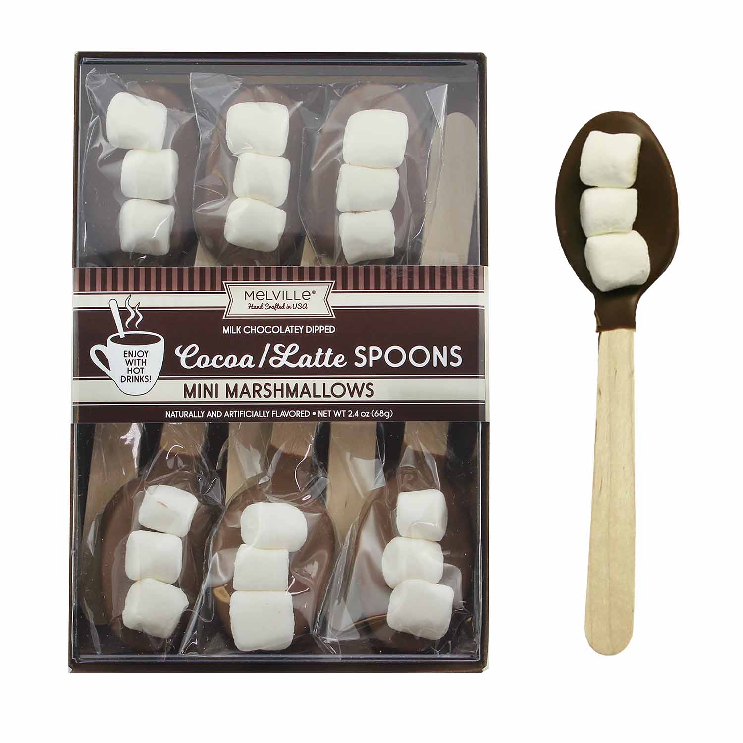 Mini Marshmallow Chocolate Dipped Spoons Gift Pack