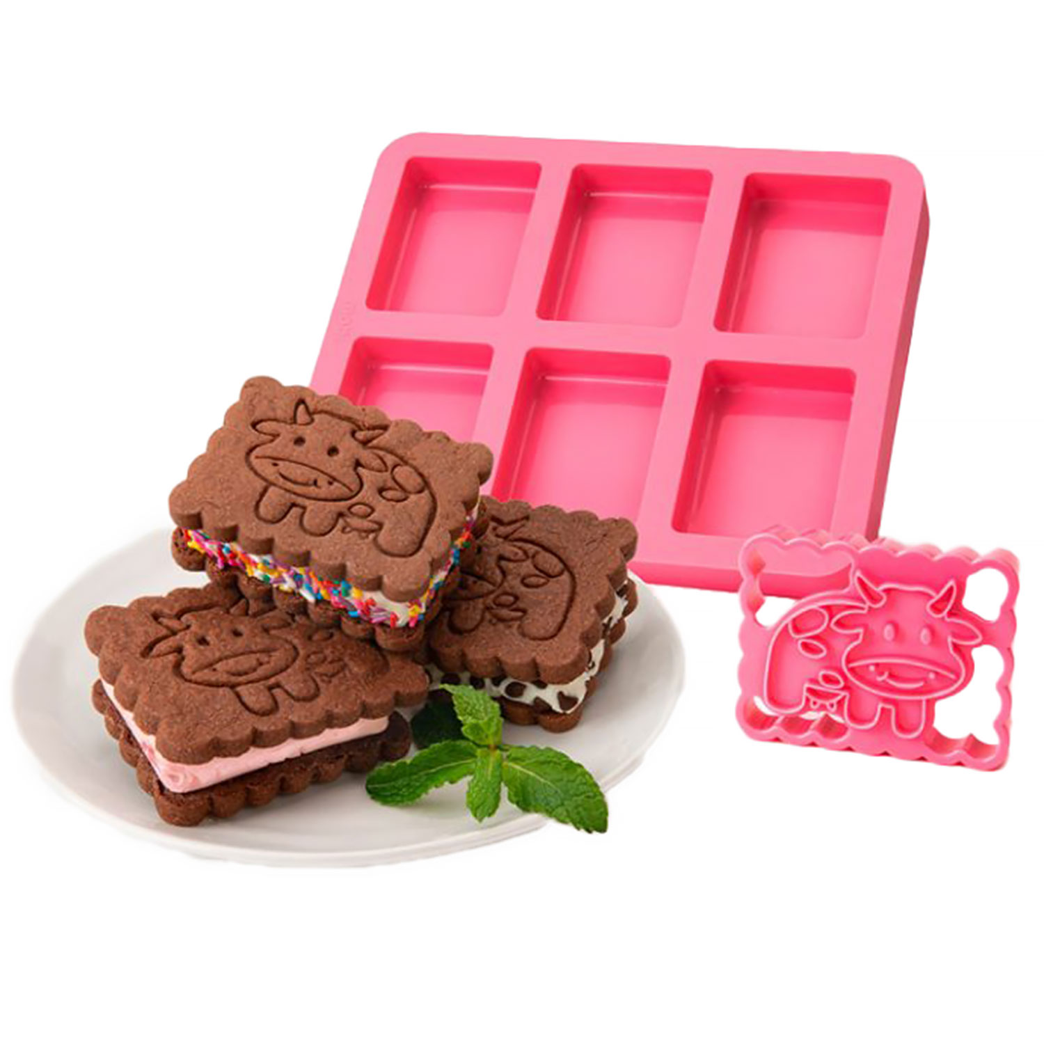 Souvenir entreprenør hyppigt Cow Ice Cream Sandwich Maker - Country Kitchen SweetArt