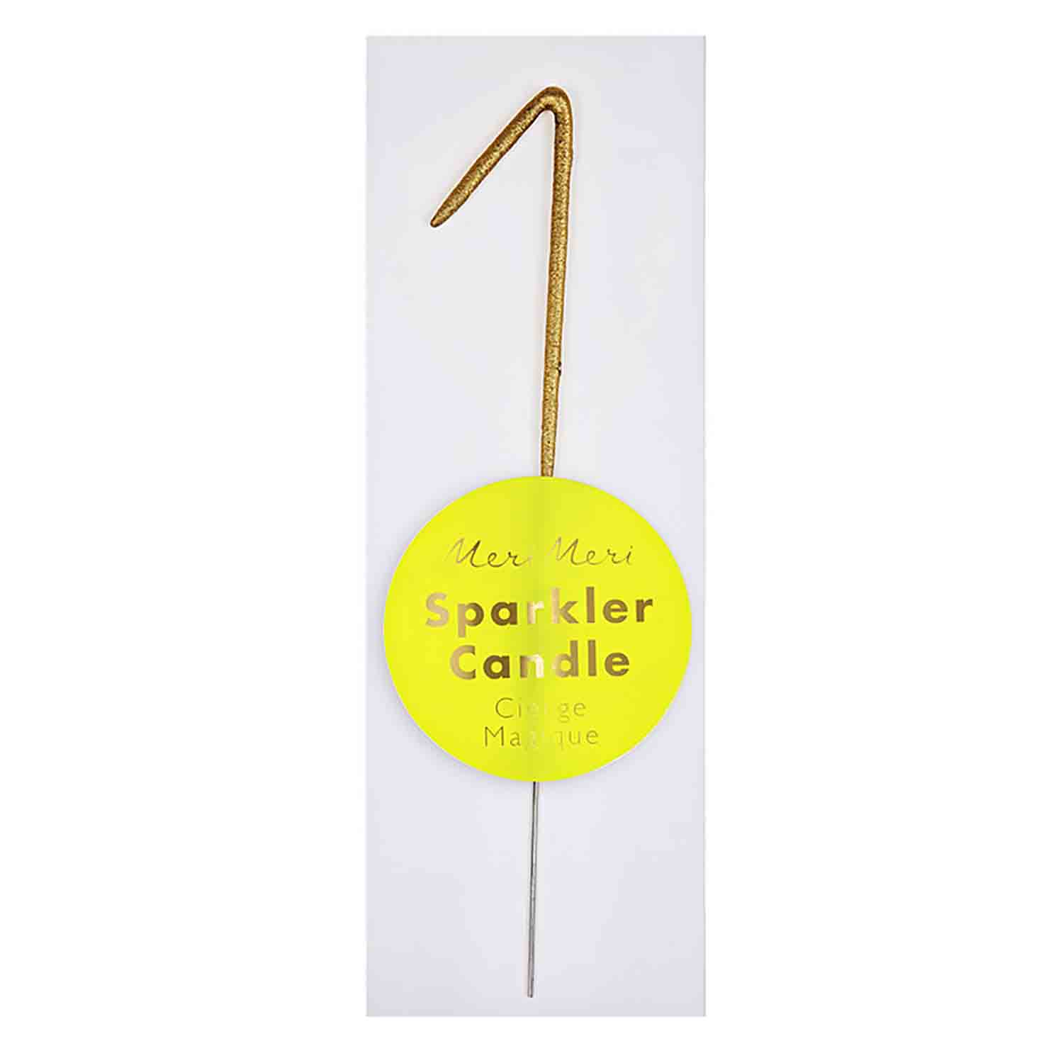 Gold Number 1 Mini Sparkler Candle