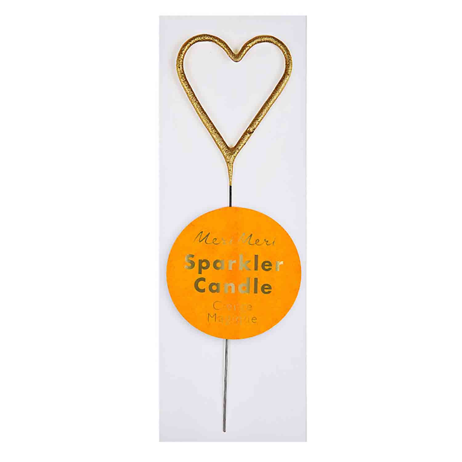 Gold Heart Mini Sparkler Candle