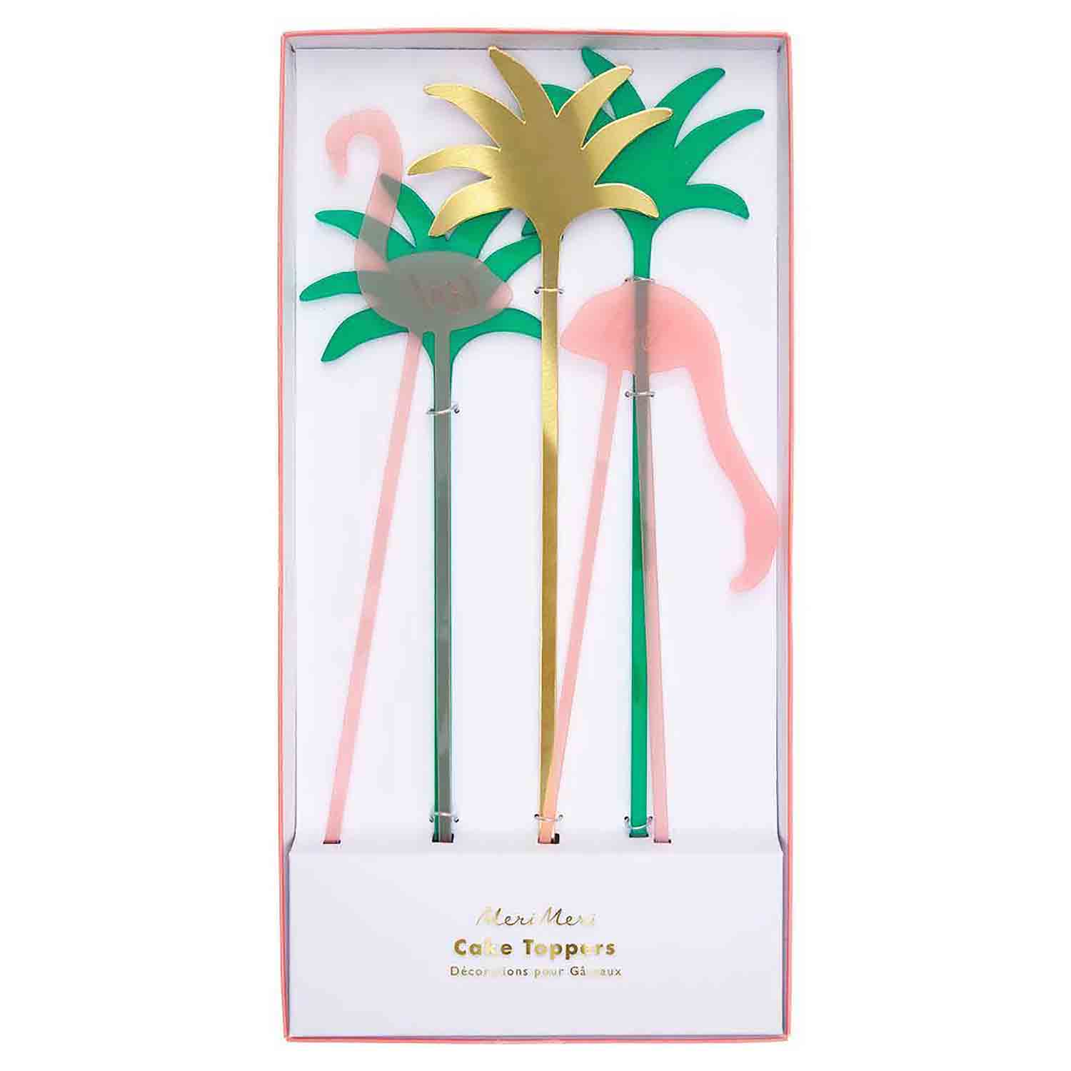 Flamingo Cake Topper Set